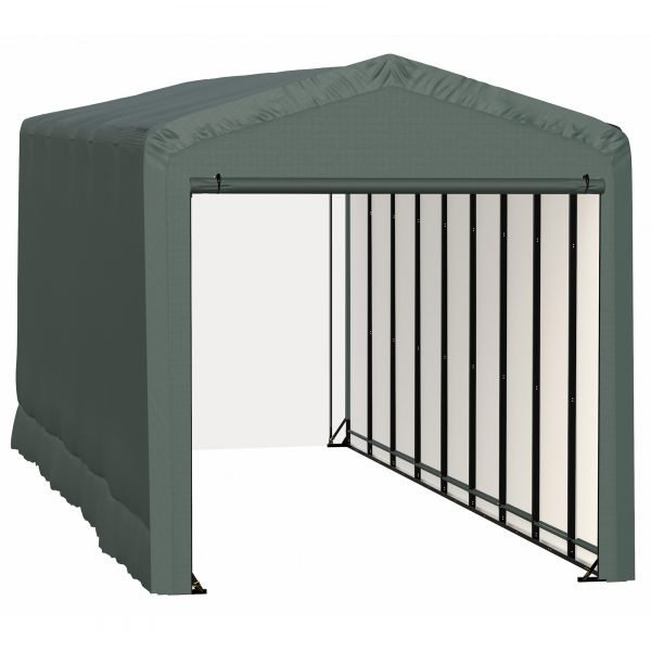ShelterLogic ShelterTube SQAACC0104C01404016 Wind/Snow Rated Garage 14x40x16ft (Green)