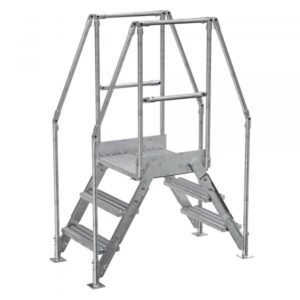 Vestil COL-AL-3-26-14 Aluminum Cross-Over Ladder (500 lb, 3 Step)