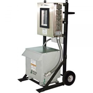 CEP 6210PDC15-2 Power Distribution Cart 100A 480V 15kVA Transformer 2-Wheel