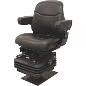 Sears 7814 Backhoe Mechanical Seat 285-Lb Capacity Black Vinyl