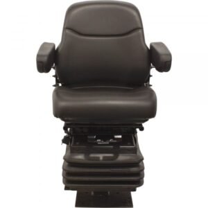 K&M Uni-Pro 8185 KM 535 Backhoe Seat 12V Air Suspension 285-Lb Capacity