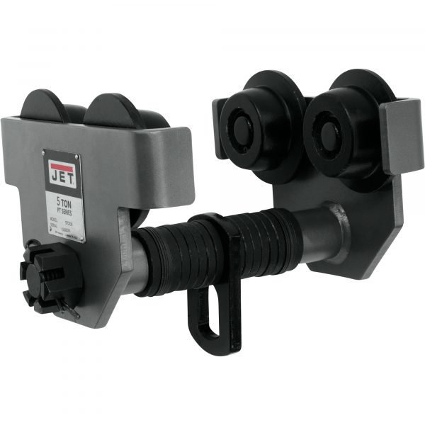 JET PT Series Manual Trolley, 5-Ton, Fits 4-5/8" to 8" Beams