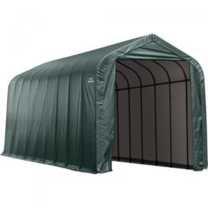 ShelterLogic 95371 Instant Garage 14ft W Peak-Style 24ft L x 12ft H (Green)