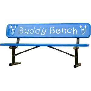 UltraSite 940P-P6-BB 6ft. Buddy Bench Blue Powder-Coated