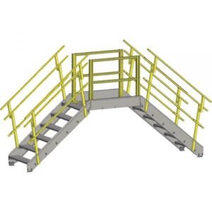 Equipto 11-Stair Industrial Crossover Bridge, 91in VC