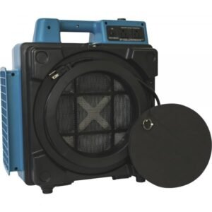 XPOWER X-2480A-Blue Mini HEPA Air Scrubber w/ Power Outlets (550 CFM)