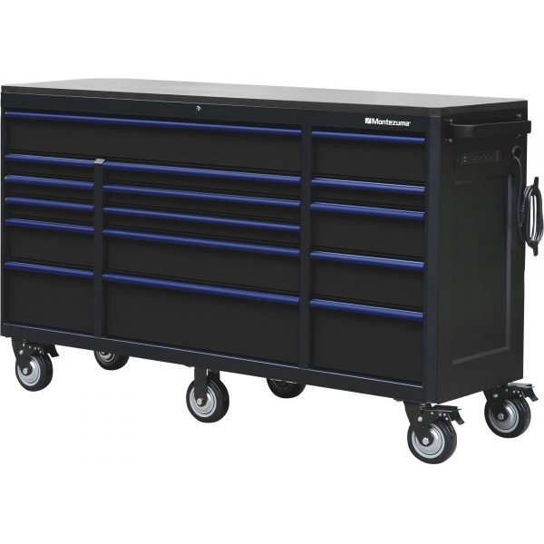 Montezuma BKM722016TC 16-Drawer Rolling Tool Cabinet 72in x 20in