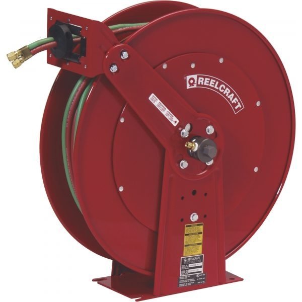 Reelcraft TW86075 OLPT Spring Retractable Welding Hose Reel - 75ft x 3/8in
