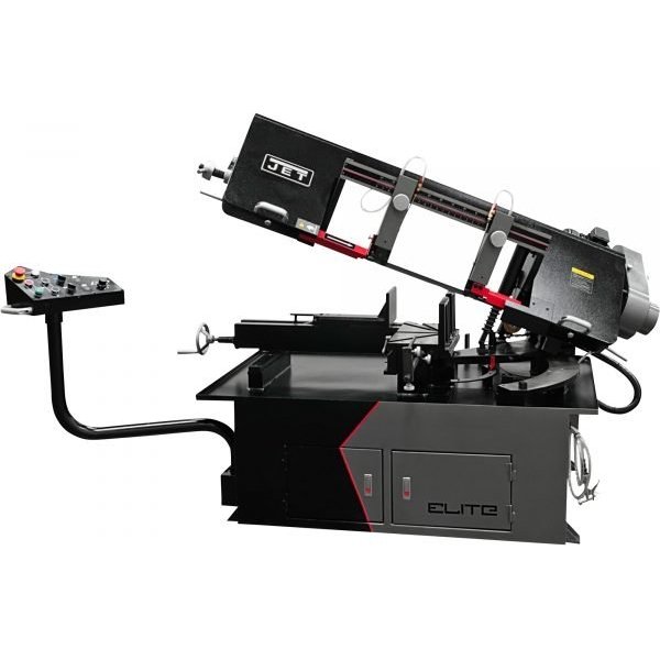 JET EHB-1018VMH Elite Semi-Auto VS Dual Mitering Bandsaw - 10x18in, Hydraulic Vise