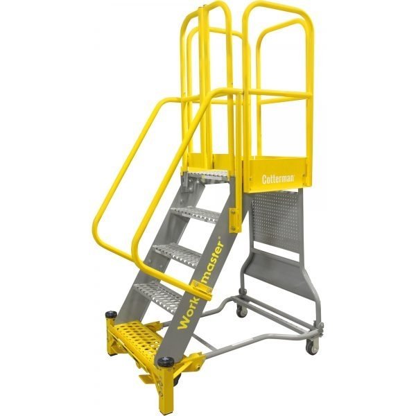 Cotterman WMX05R37A3P3 1000lb Workmaster Rolling Ladder, 5 Steps