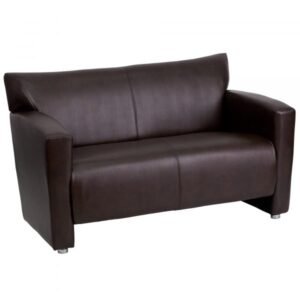 Flash Furniture 2222BN Leather Loveseat Brown 51in Wide