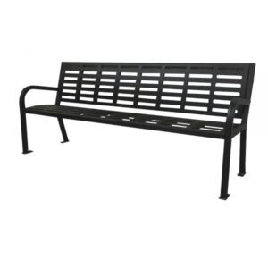 Paris 460-224-0006 Steel Park Bench 5.5ft. Black