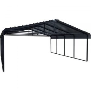 Arrow Steel Carport CPH202007 20x20ft (9.8ft H) (Eggshell)