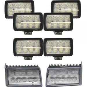 Tiger LED CASEKIT9 Tractor Light Kit 8-Light Flood/Spot 340 Watts 29600 Lumens