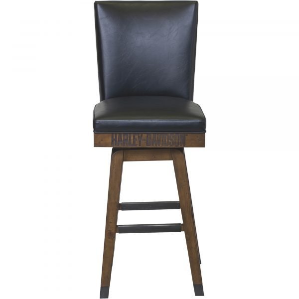 Harley-Davidson HDL-13112 Bar & Shield Square Barstool Brown Frame