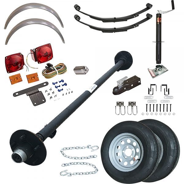 TK Trailer T1108KT-2 2K Single Axle Utility Trailer Kit Blueprint (8ft L x 5ft W)