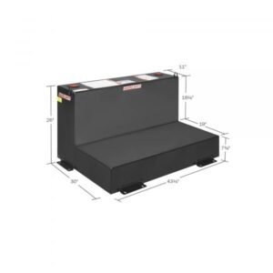 Weather Guard 352-5-02 Steel Diesel Fuel Transfer Tank 75-Gallon L-Shaped Black