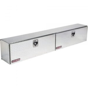 Weather Guard 396-0-02 96in Aluminum High-Side 2-Door Truck Tool Box (Diamond Plate)