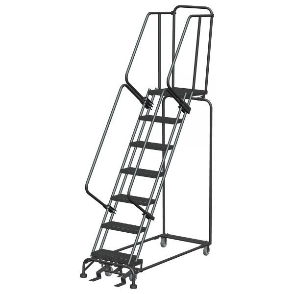 Ballymore 072421G 7-Step Narrow Aisle Ladder 103"H Grip Strut