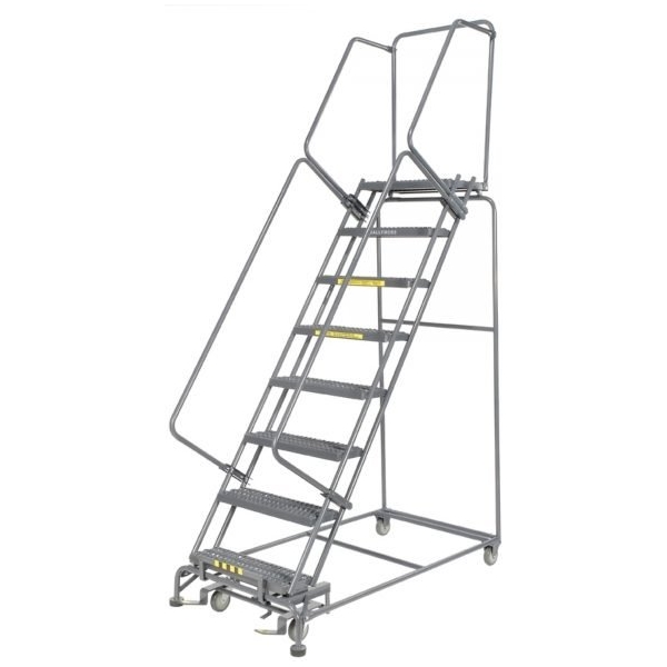 Ballymore 082421X 8-Step Narrow Aisle Ladder 113"H Serrated