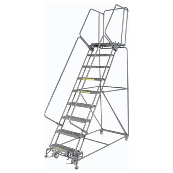 Ballymore 093214X 9-Step Rolling Ladder 123"H Serrated Grating