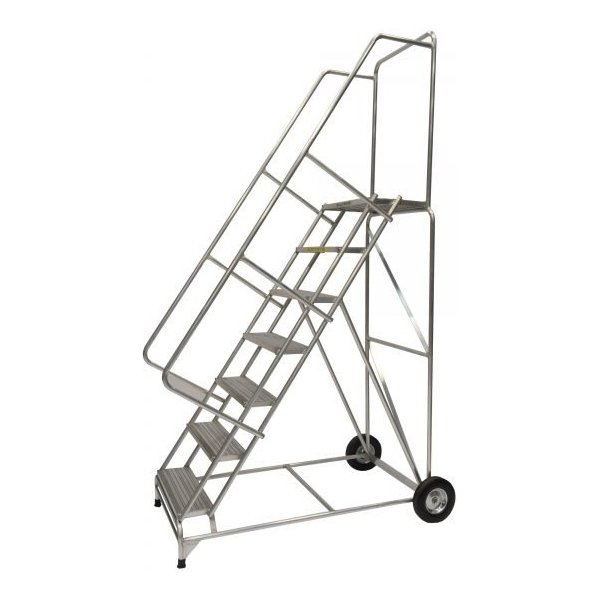 Ballymore 7-Step Wide Base Aluminum Ladder Perforated (103in H)