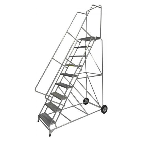 Ballymore 9-Step Wide Base Aluminum Ladder Perforated (123in H)