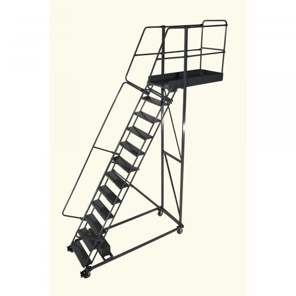 Ballymore CL-14-14 High-Reach Steel Rolling Ladder 14 Steps 180-inch Height 14-inch Width 1 Ballymore CL-14-14 High-Reach Steel Rolling Ladder 14 Steps 180-inch Height 14-inch Width