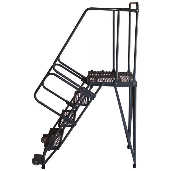 Ballymore HL-5-G Hand Lock Steel Rolling Ladder 5 Steps 80-inch Height