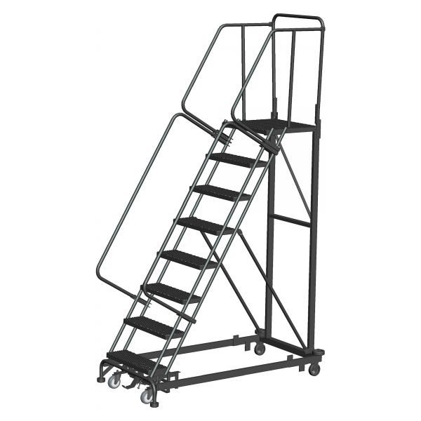 Ballymore ML083221P 8-Step Rolling Ladder 110"H Perforated