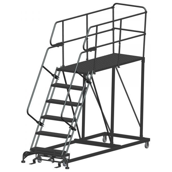 Ballymore SEP6-3660 Rolling Steel Work Platform 6 Steps 96-inch Height 36x60-inch Deck