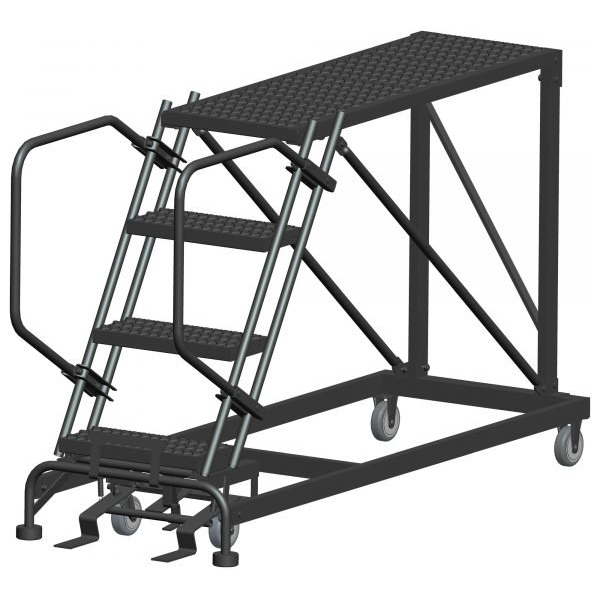 Ballymore SNR4-2436 Low-Profile Steel Rolling Platform 4 Steps 40-inch Height 24x36-inch Deck