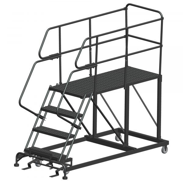 Ballymore SW-SEP4-2460 Rolling Steel Work Platform 4 Steps 76-inch Height 24x60-inch Deck 1 Ballymore SW-SEP4-2460 Rolling Steel Work Platform 4 Steps 76-inch Height 24x60-inch Deck