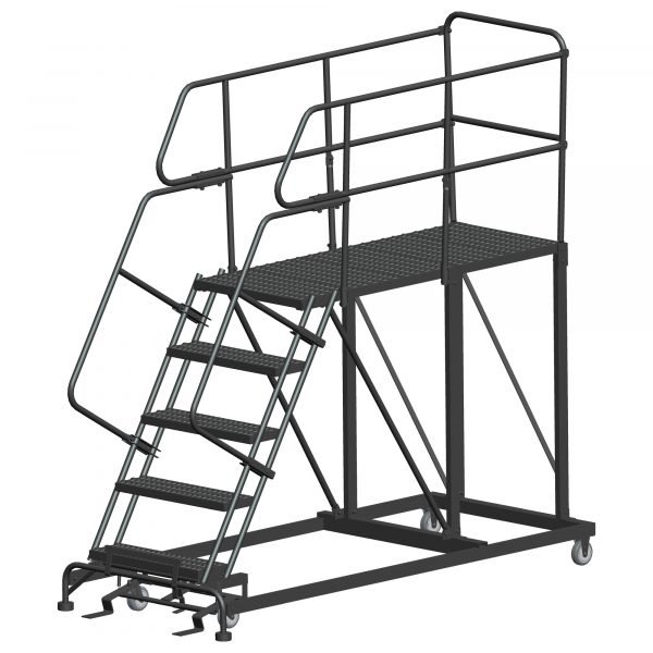 Ballymore SW-SEP5-3648 Rolling Steel Work Platform 5 Steps 86-inch Height 36x48-inch Deck 1 Ballymore SW-SEP5-3648 Rolling Steel Work Platform 5 Steps 86-inch Height 36x48-inch Deck