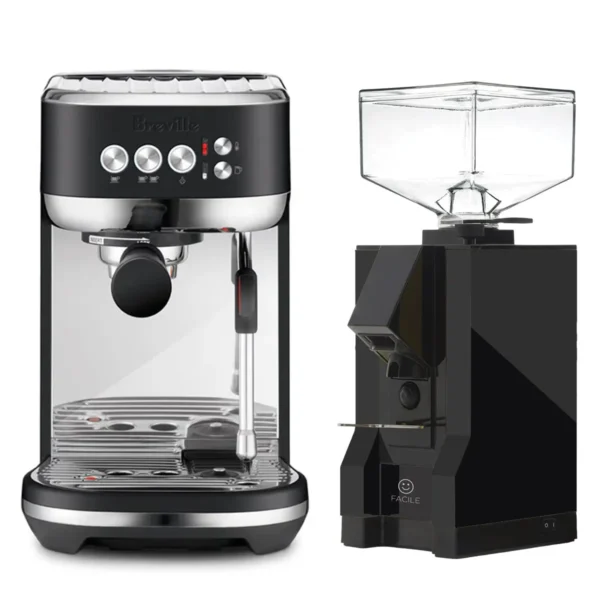 Breville Bambino Plus Black & Eureka Facile - Grinder Bundle