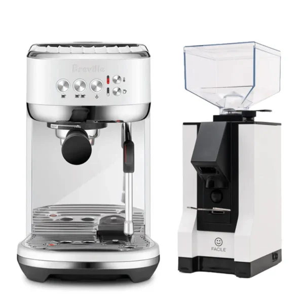 Breville Bambino Plus Sea Salt & Eureka Facile - Grinder Bundle