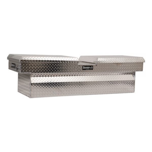 Buyers 1710315 71in Aluminum Gull Wing Truck Box Diamond Plate Silver