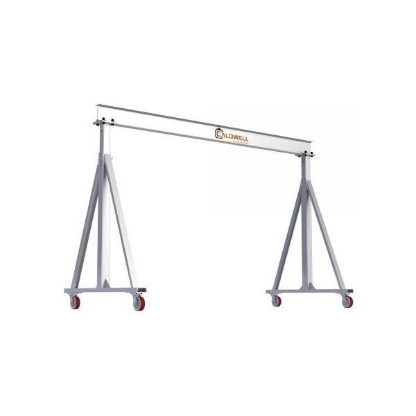 Caldwell 582-1000-10-12 Portable Aluminum Gantry Crane, 1000 lbs, Adj. Height, 120 in I-Beam
