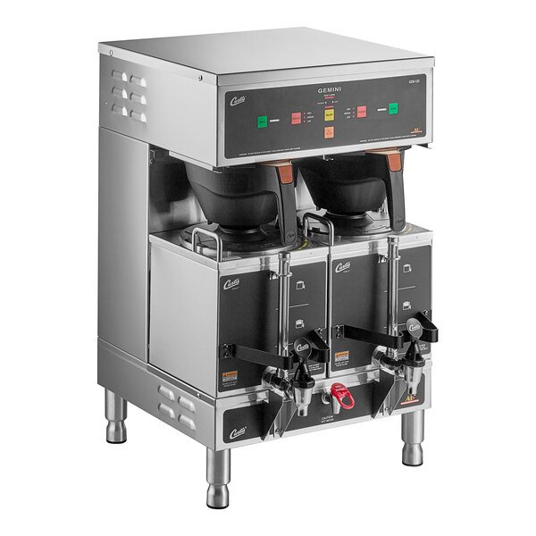 Curtis GEM-12D-10 - Gemini Twin Digital Coffee Brewer with Servers 1 Curtis GEM-12D-10 - Gemini Twin Digital Coffee Brewer with Servers