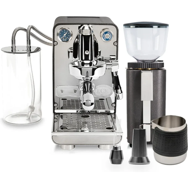 ECM Puristika Anthracite & C-Manuale 54 - Grinder Bundle