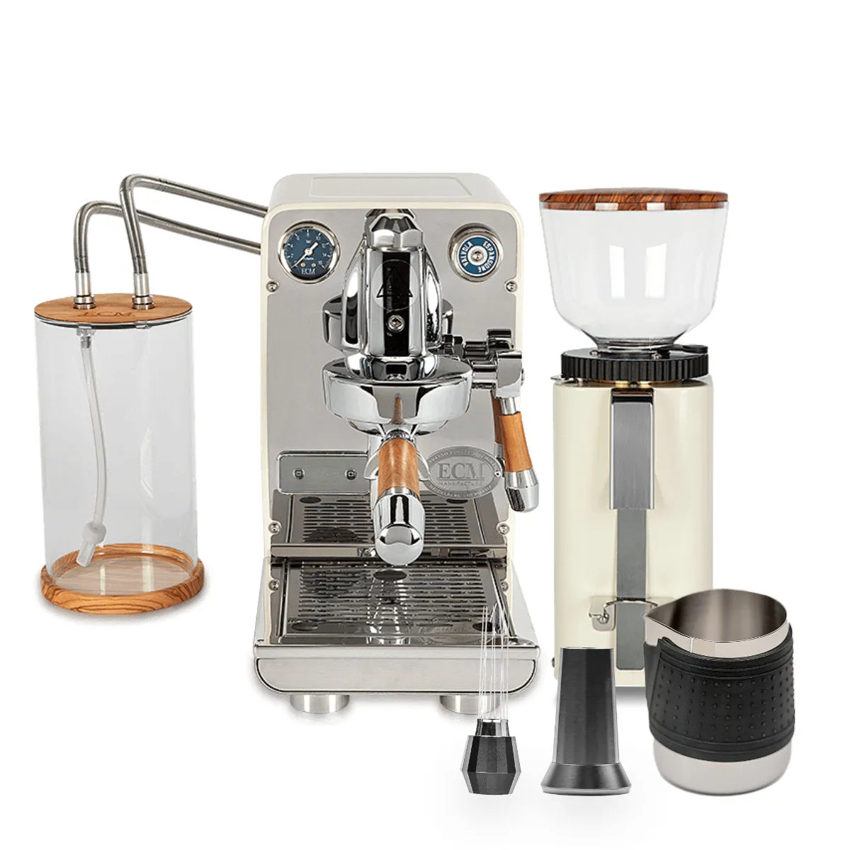 ECM Puristika Cream & C-Manuale 54 - Grinder & Accessories 1 ECM Puristika Cream & C-Manuale 54 - Grinder & Accessories