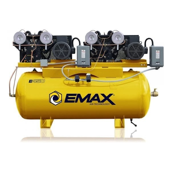 EMAX ESP07D120V3 - Silent Air 3PH Horizontal Dual Piston Compressor