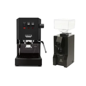 Gaggia Classic E24 & Eureka Mignon Facile - Black Grinder