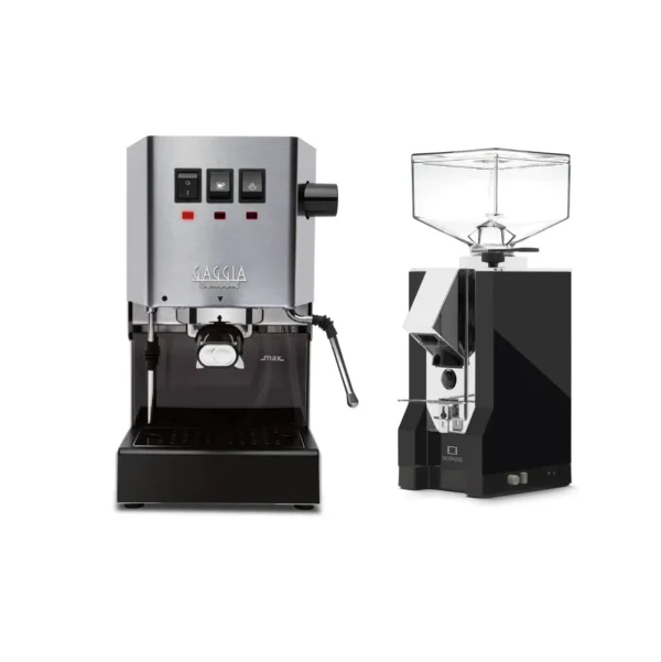Gaggia Classic E24 & Eureka Silenzio - Matte Black Bundle