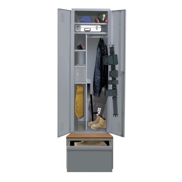 Hallowell HERL442-1SL-G-HG TaskForceXP Emergency Response Locker (72"H x 24"W, Dark Gray)
