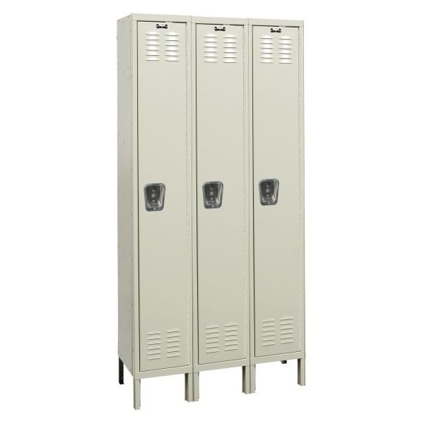 Hallowell PHL1282-6A-K-FA VersaMax Phenolic Locker, Six Tier (72"H x 12"W, Brown, Add-On, Key Lock)