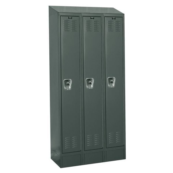 Hallowell U3228-3A-MB Premium Steel Locker, Triple Tier (78"H x 36"W, Blue, Add-On)