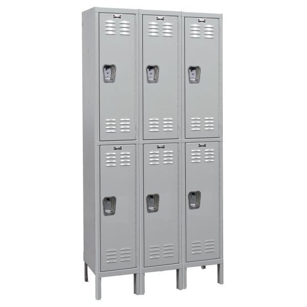 Hallowell U3228-6HV-A-HG Heavy-Duty Ventilated Locker, Six Tier (78"H x 36"W, Dark Gray, Add-On)