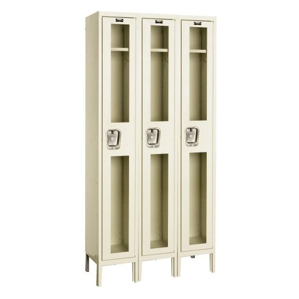 Hallowell U3258-3A-HG Premium Steel Locker, Triple Tier (78"H x 36"W, Dark Gray, Add-On)
