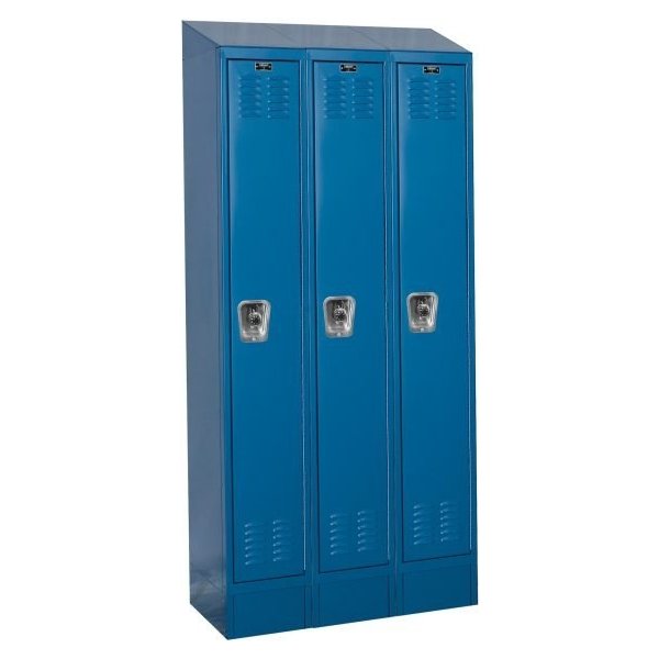 Hallowell U3288-3A-MB Premium Steel Locker, Triple Tier (78"H x 36"W, Blue, Add-On)